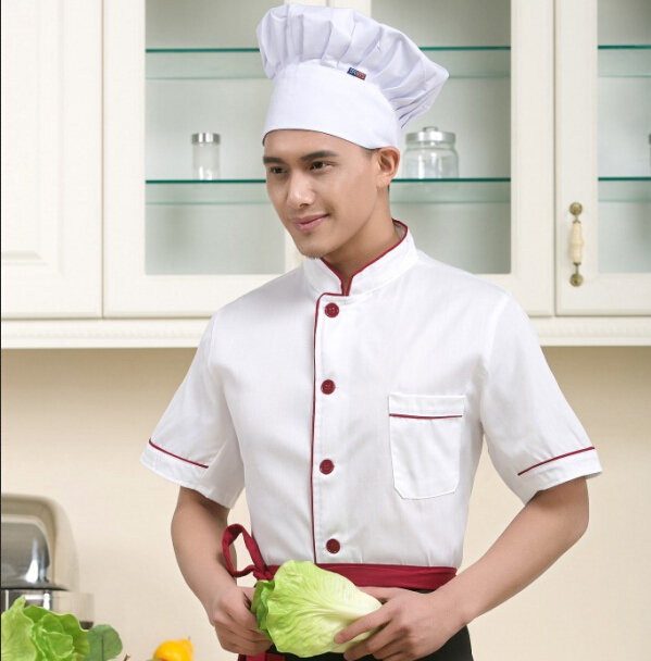單排（pái）扣廚師服短袖