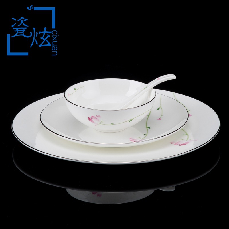【花仙（xiān）子】高檔骨瓷餐具（jù）套裝